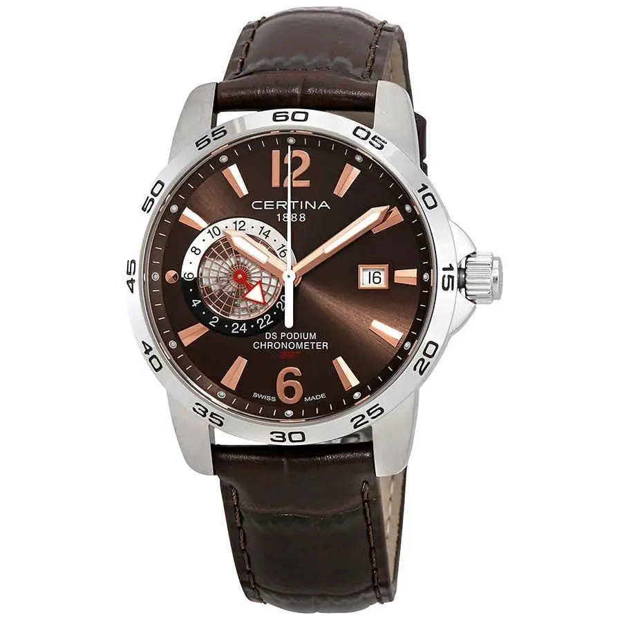 DS Podium Brown Dial Men`s Watch C034.455.16.087.01 by Certina