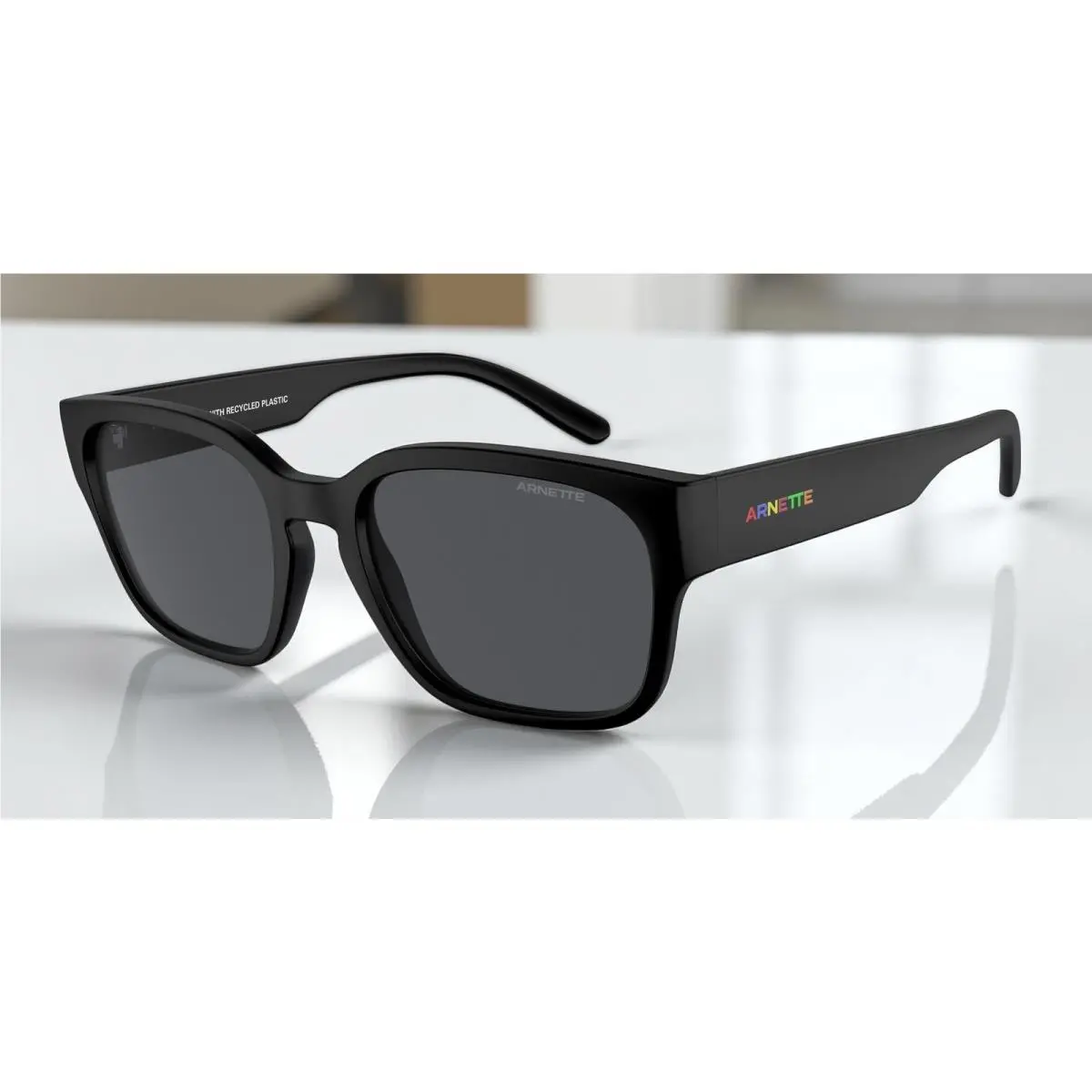 Arnette AN4325 290087 Hamie Matte Recycled Black Dk Grey 54 mm Men`s Sunglasses