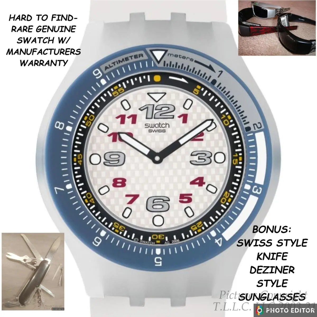 Htf  SULW100D Hiking Snowsports/snowboarder Power Ride Too  Watch by Swatch