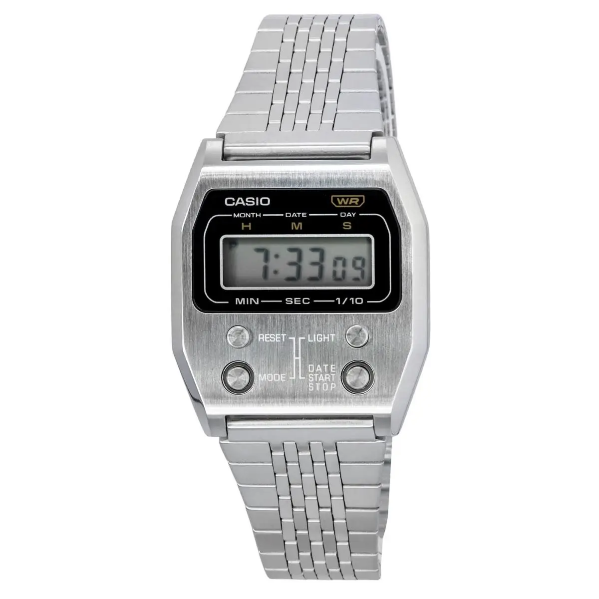 Vintage Digital Stainless Steel Quartz 30M A1100D-1 Unisex Watch by Casio