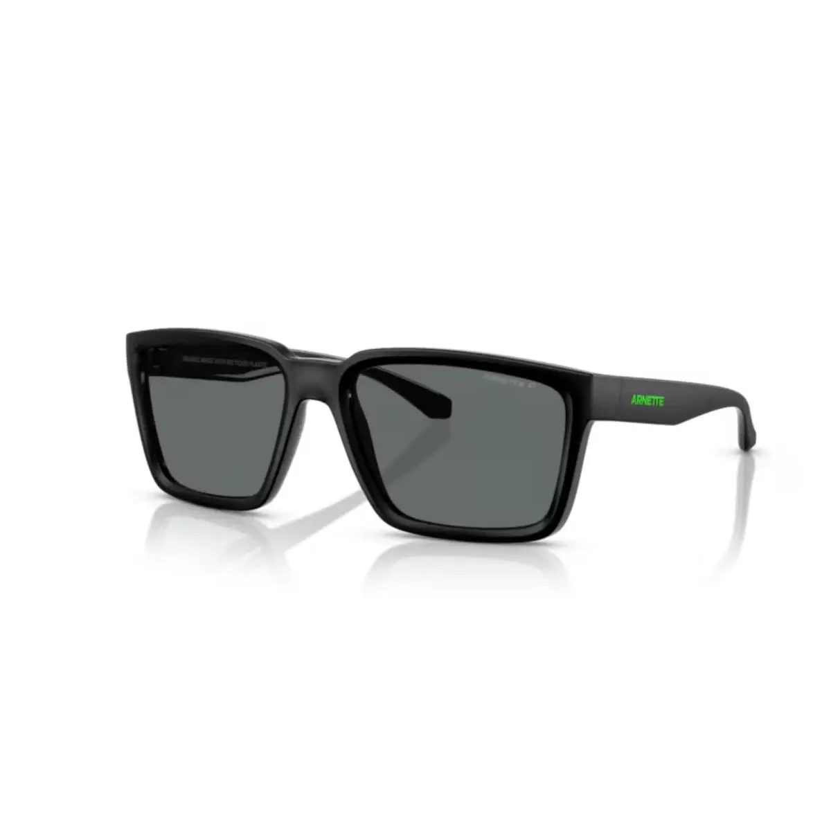Arnette Plot Twist AN4346 290081 57MM Black Matte Top/shiny/grey Polarized Square
