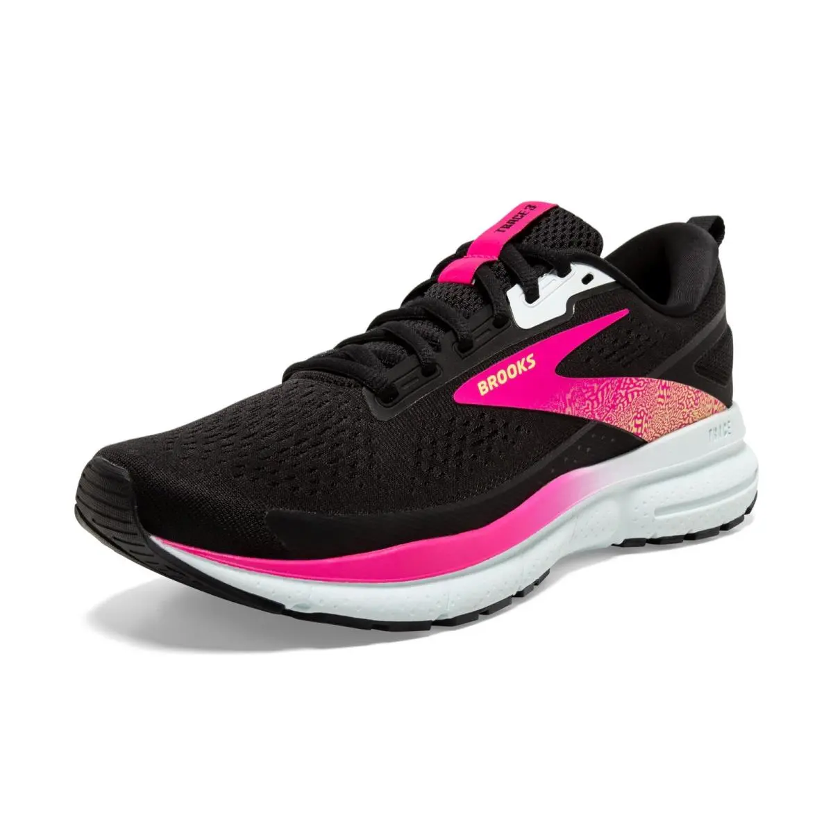 Brooks Womens Trace 3 Neutral Running Shoe - Black/blue/pink Glo - 6.5 Medium