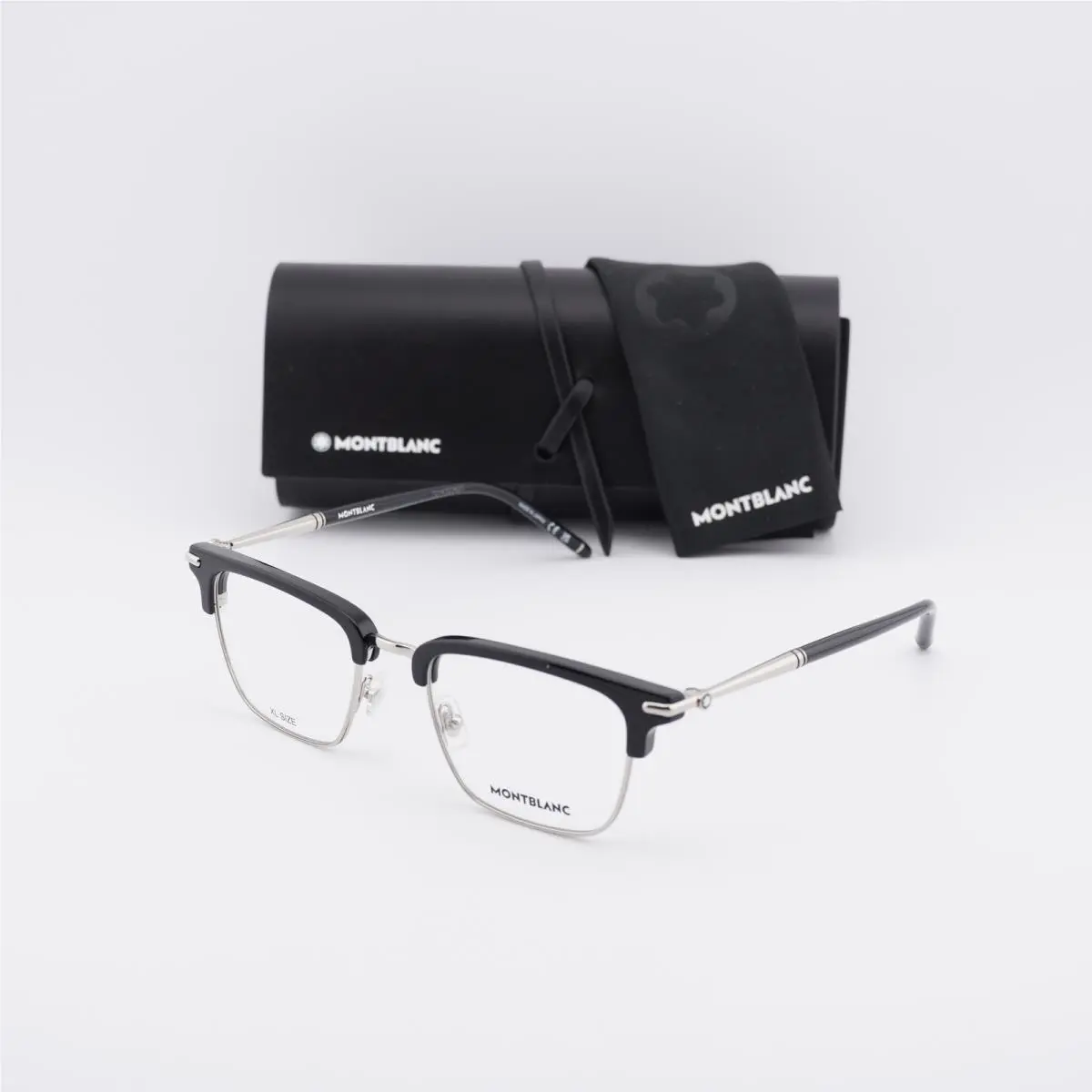 Montblanc MB0243O 001 Black/silver 52mm Eyeglasses