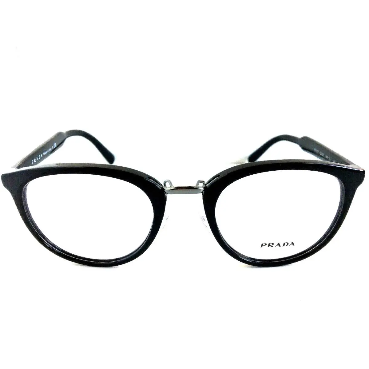 Prada Vpr 30T 1AB-1O1 52mm Black Round Men’s Eyeglasses Frame