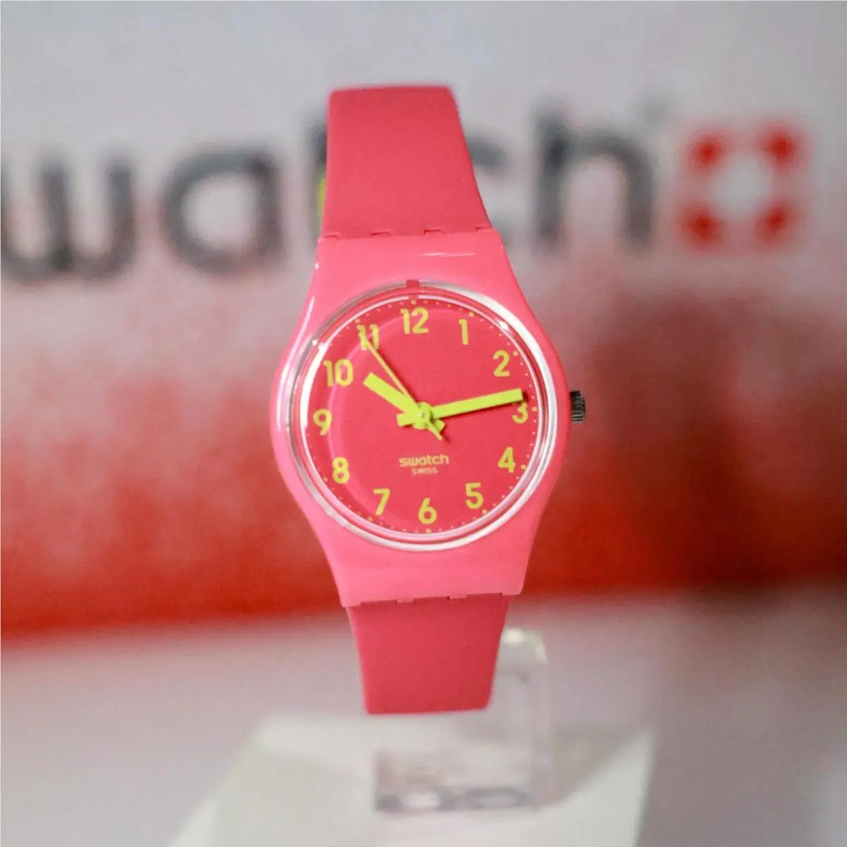 Limited Swatch Biko Roose Pink Silicone Watch Pink LP131 25MM Reversible