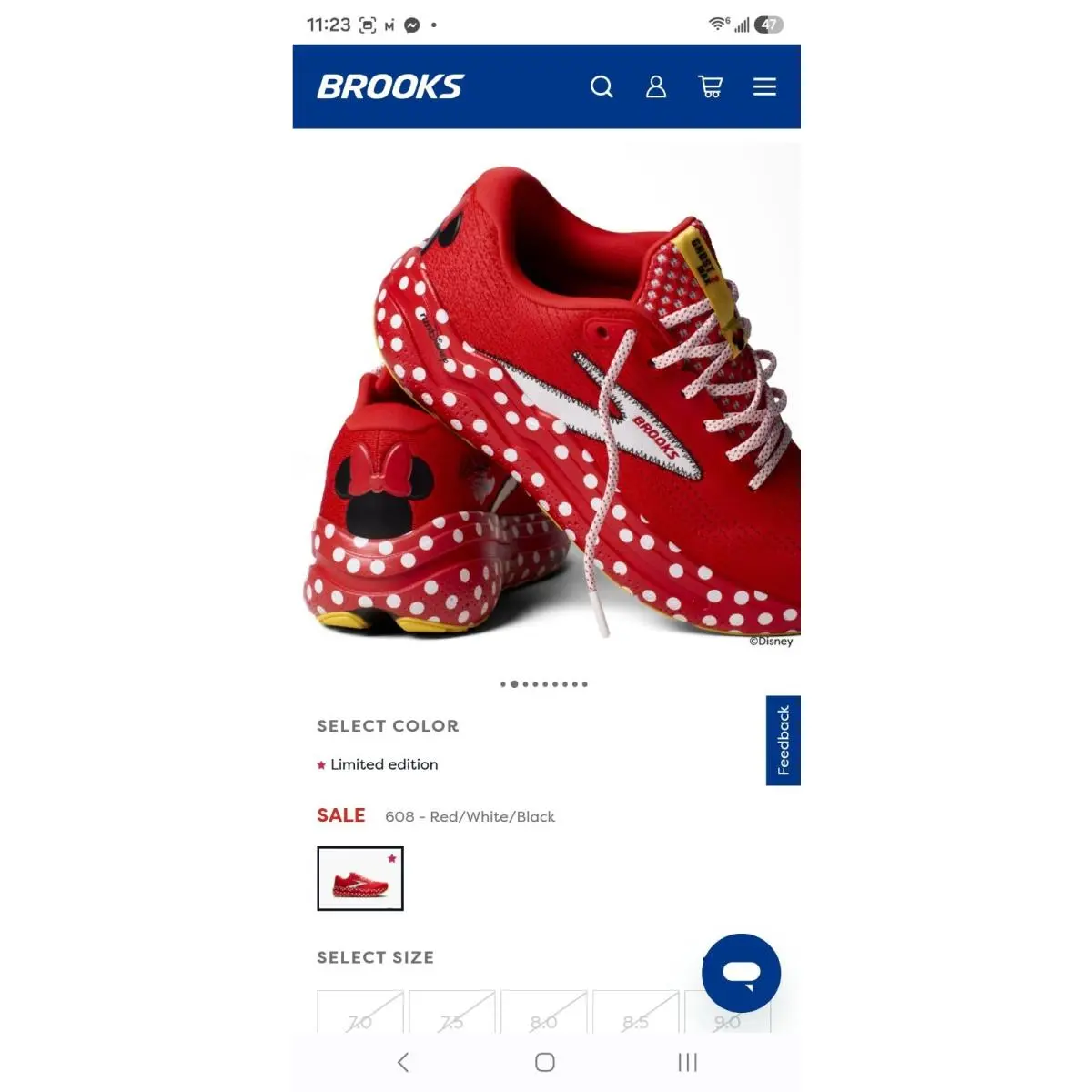 Brooks shoes - Brooks Ghost Max 2 Minnie Mouse - 1105071D008 - Red, White, Yellow, Black 1