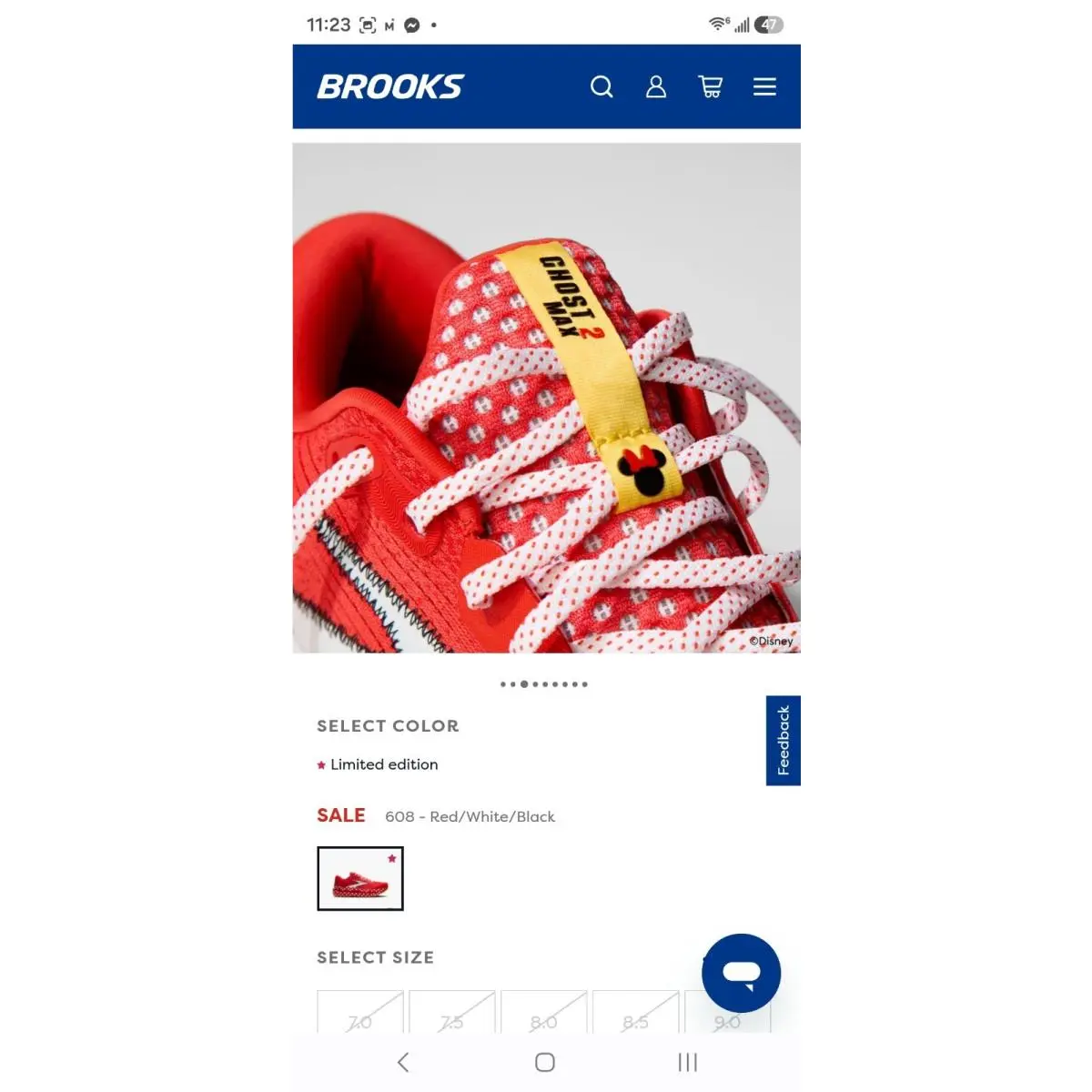 Brooks shoes - Brooks Ghost Max 2 Minnie Mouse - 1105071D008 - Red, White, Yellow, Black 2