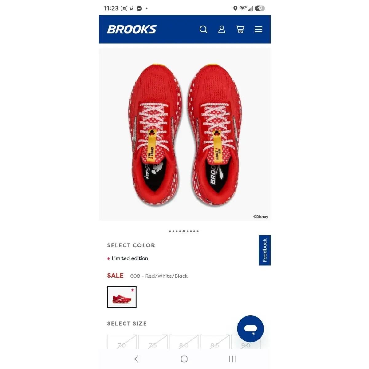 Brooks shoes - Brooks Ghost Max 2 Minnie Mouse - 1105071D008 - Red, White, Yellow, Black 4