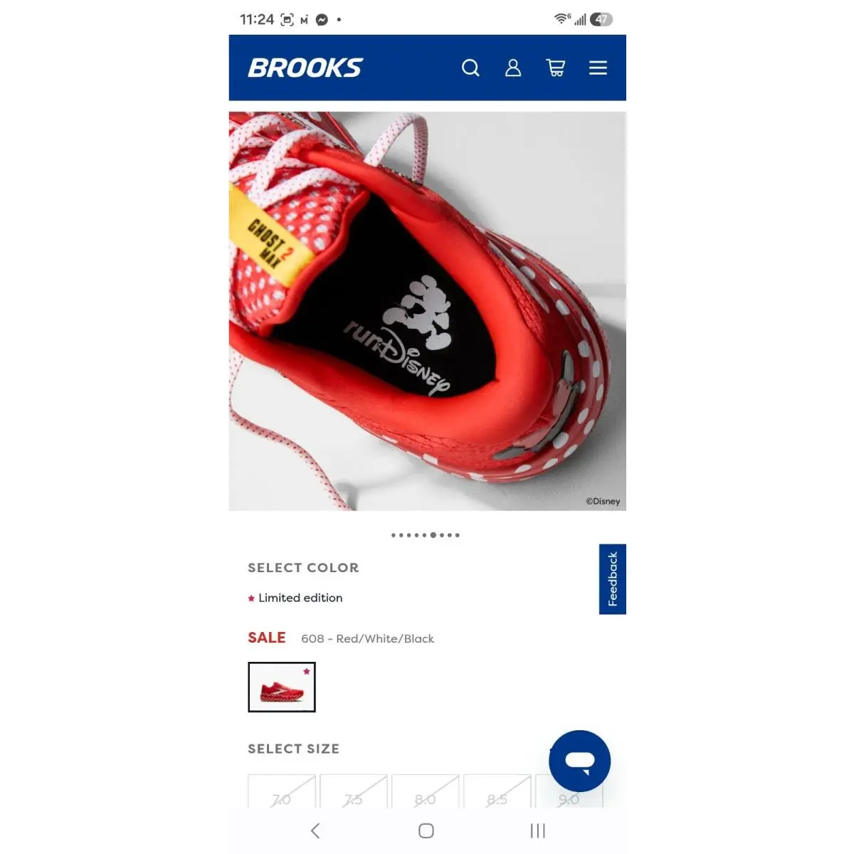 Brooks shoes - Brooks Ghost Max 2 Minnie Mouse - 1105071D008 - Red, White, Yellow, Black 5