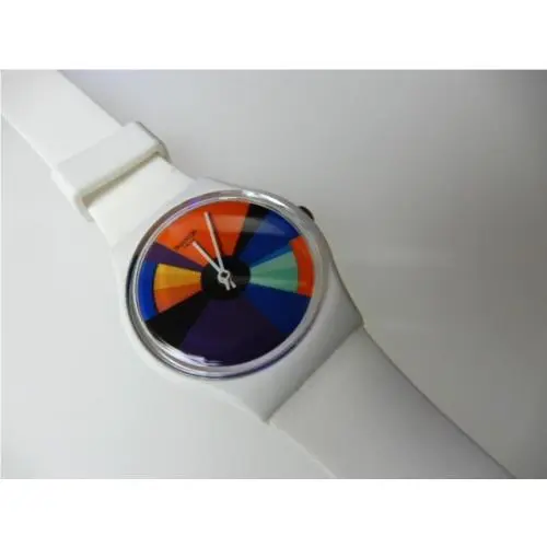 Color Calendar Swatch A Daily Color Change Watch Silicone Strap Nib-rare