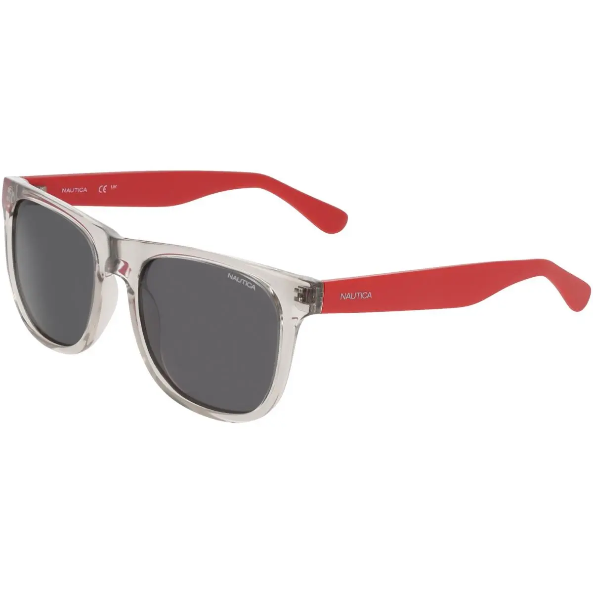 Men`s Polarized Square Sunglasses w/ Steel Hinges N913SP Made In Vietnam Grey Crystal/Grey (020) by Nautica