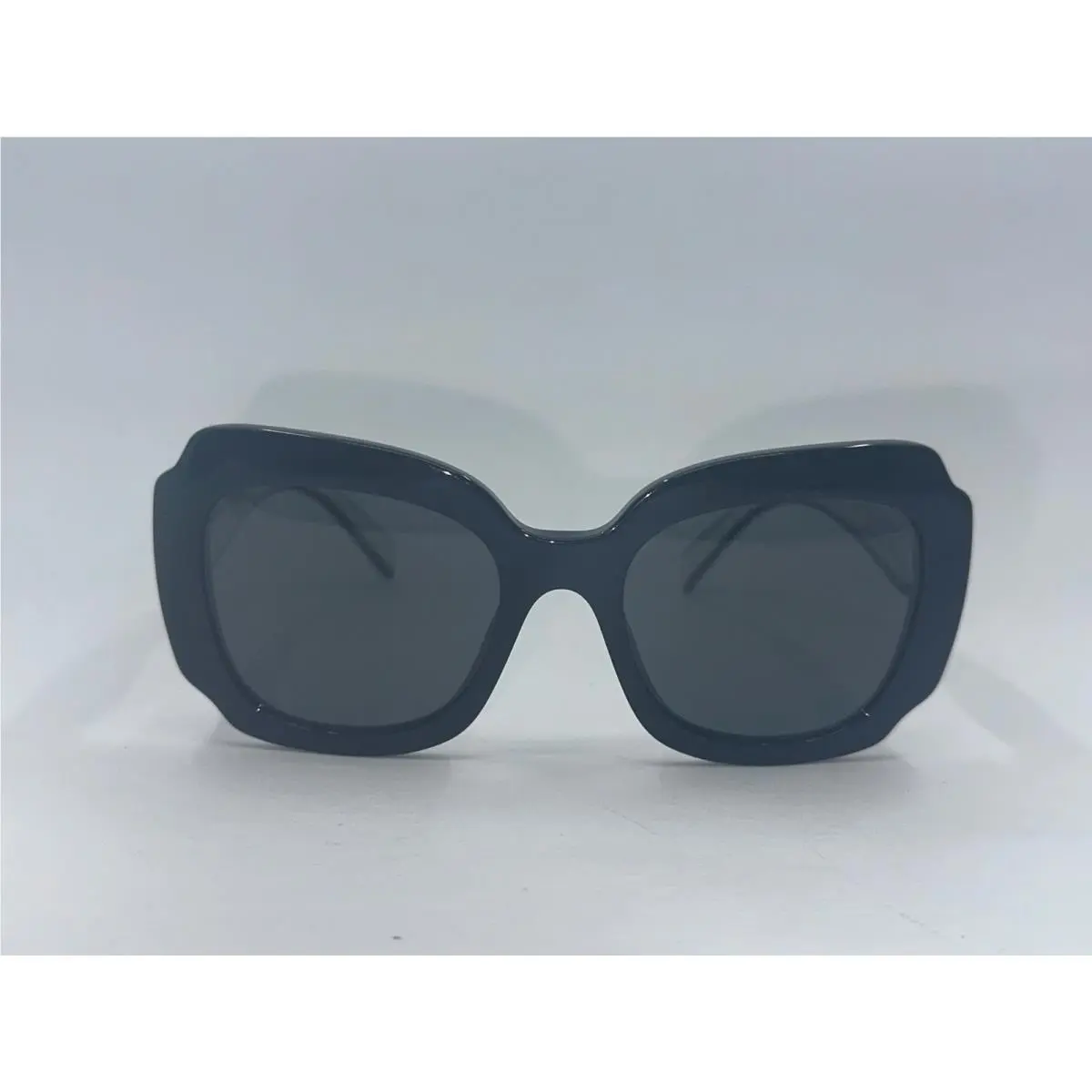 Prada SPR16Y Black Oversized Square Sunglasses White Accent