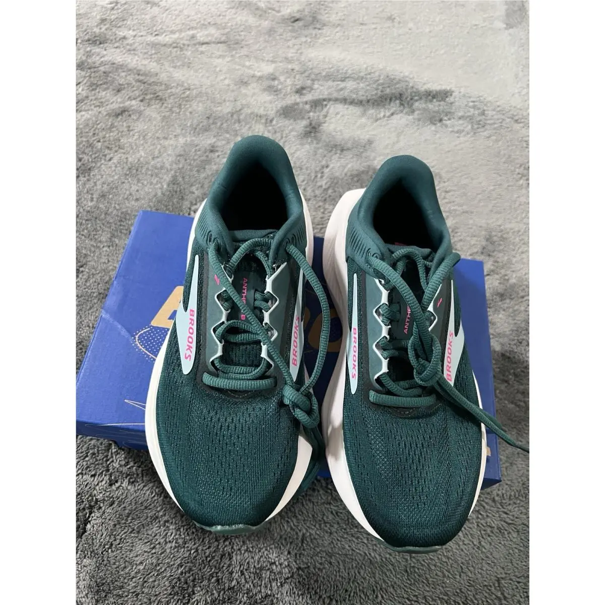 Brooks Anthem 8 Shoe Women`s Sz 6B Atlantic Deep Skyway Pink 120461-1B-317