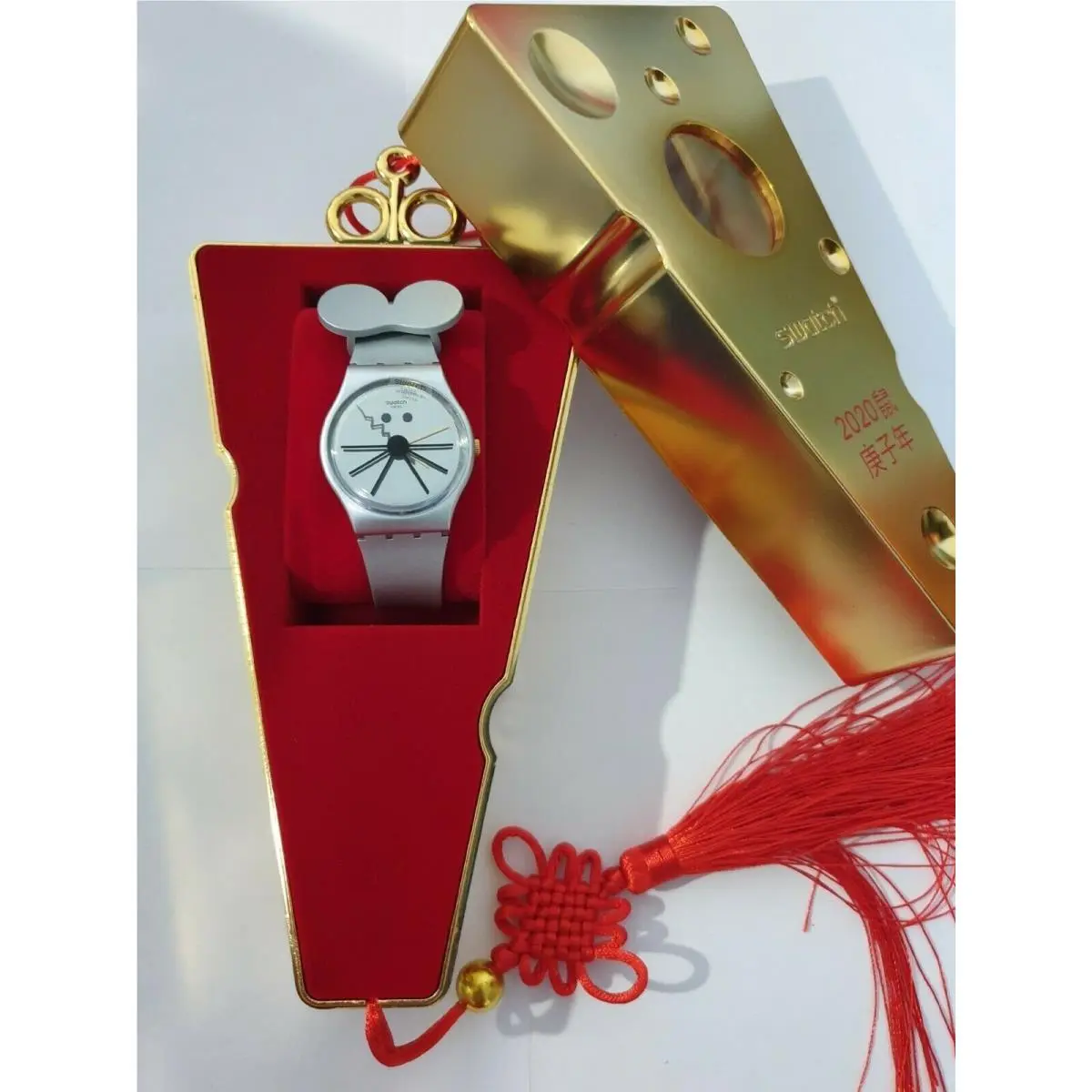 Cheese Squeak Squeak Swatch 2020 Xmas Chinese Year in Special Rat Pkg-nip