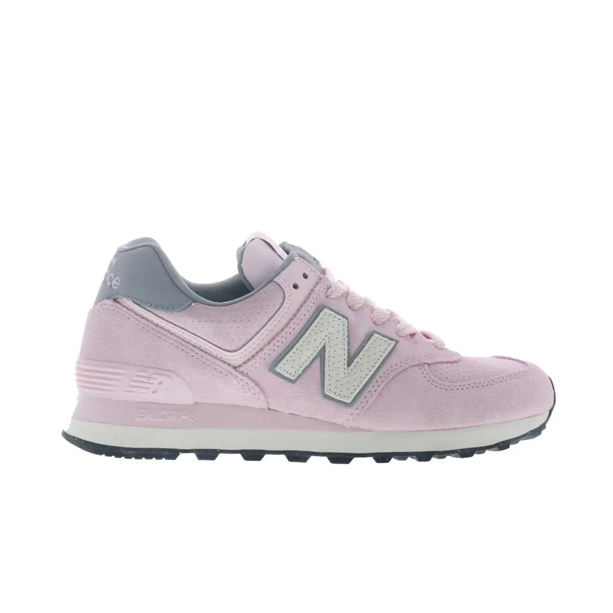 New Balance 574 WL574TNP Womens Pink Suede Lifestyle Sneakers Shoes