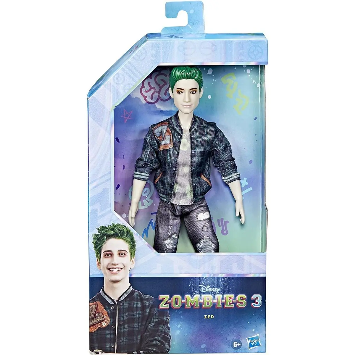 Disney Princess Zombies 3 Zed Fashion Doll - 12-Inch 12 Inch Multicolor