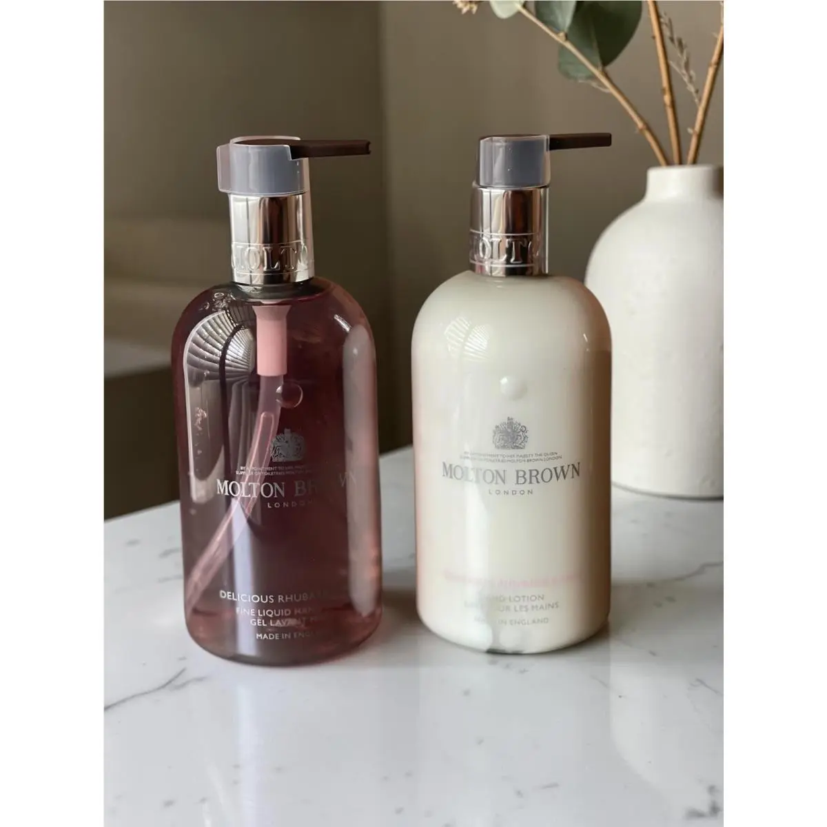 Delicious Rhubarb Rose Luxury Hand Wash Lotion Duo 10oz by Molton Brown