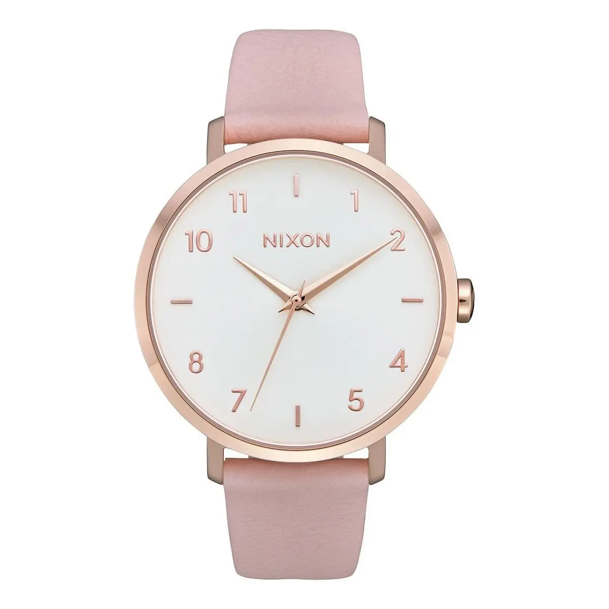 Nixon Women`s Arrow Leather Watch Rose Gold/light Pink - A10913027-00 Rose Gold