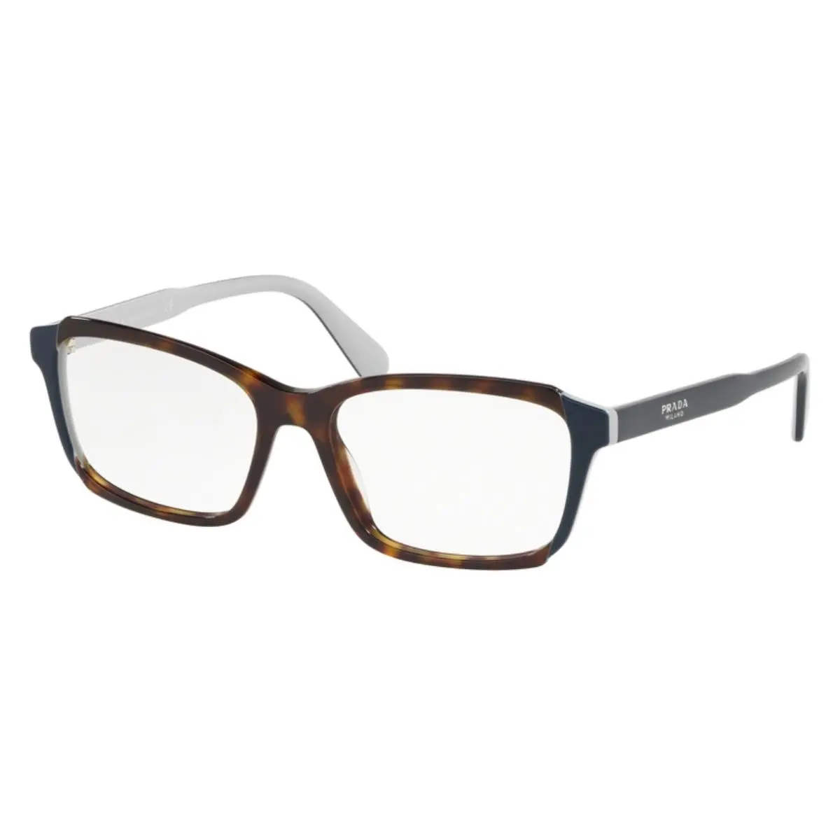 Prada Eyeglasses PR01VV W3C1O1 53mm Havana Blue / Demo Lens