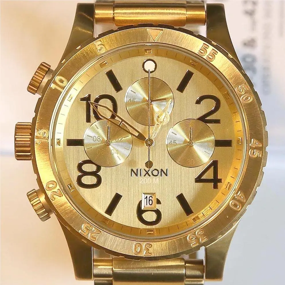 Watch Mens 48-20 Chrono Gold Tone A486-502 Gift Fastship Mens Womens by Nixon
