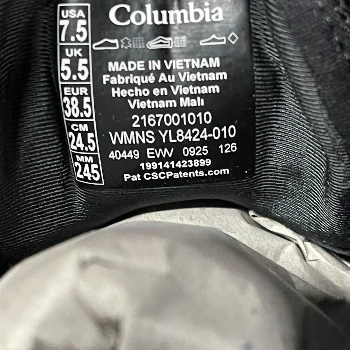 Columbia shoes - YL8424010 - YL8424-010 - Black (UPC: 199141423899) 3