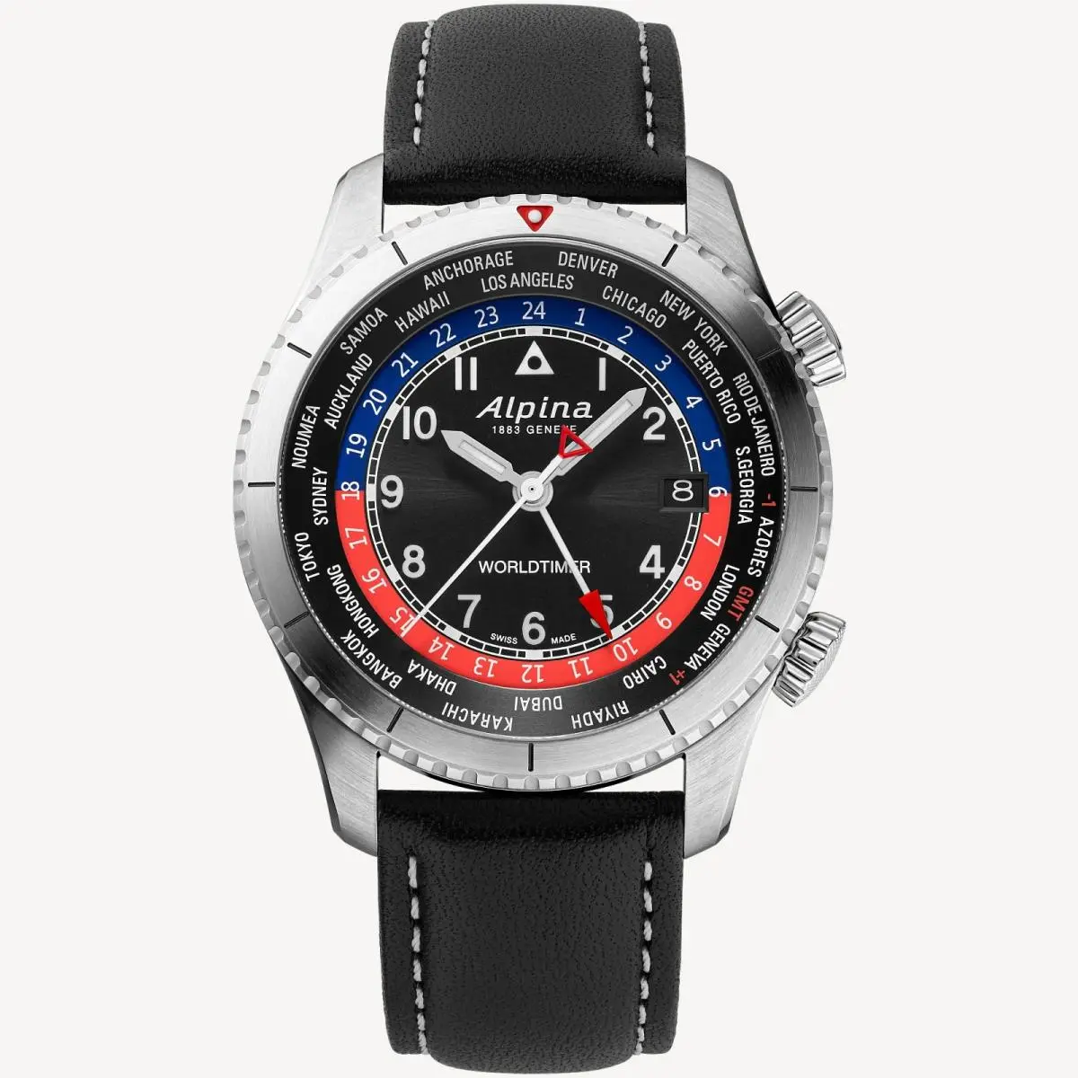 Alpina Startimer Pilot Quartz Worldtimer Watch AL-255BRB4S26