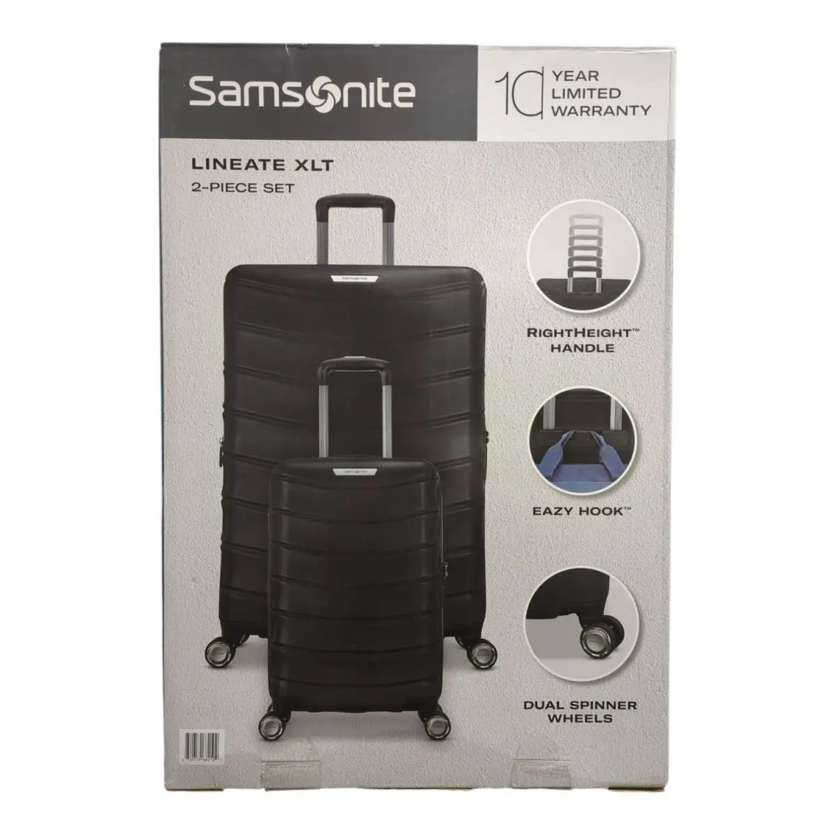 Lineate Xlt Lightweight Polycarbonate Hardside 2-Piece Luggage Set Black by Samsonite