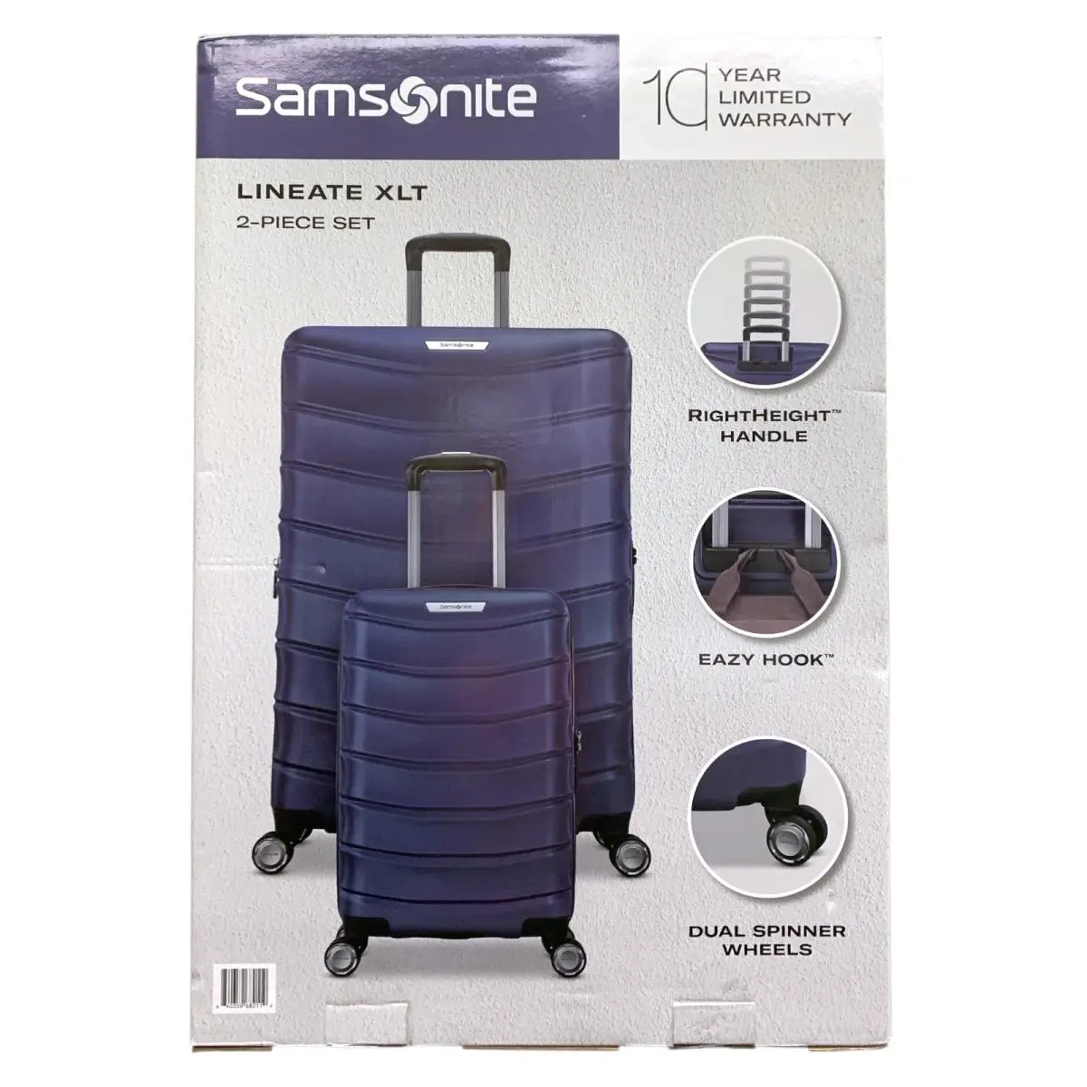 Lineate Xlt Lightweight Polycarbonate Hardside 2-Piece Luggage Set Blue by Samsonite
