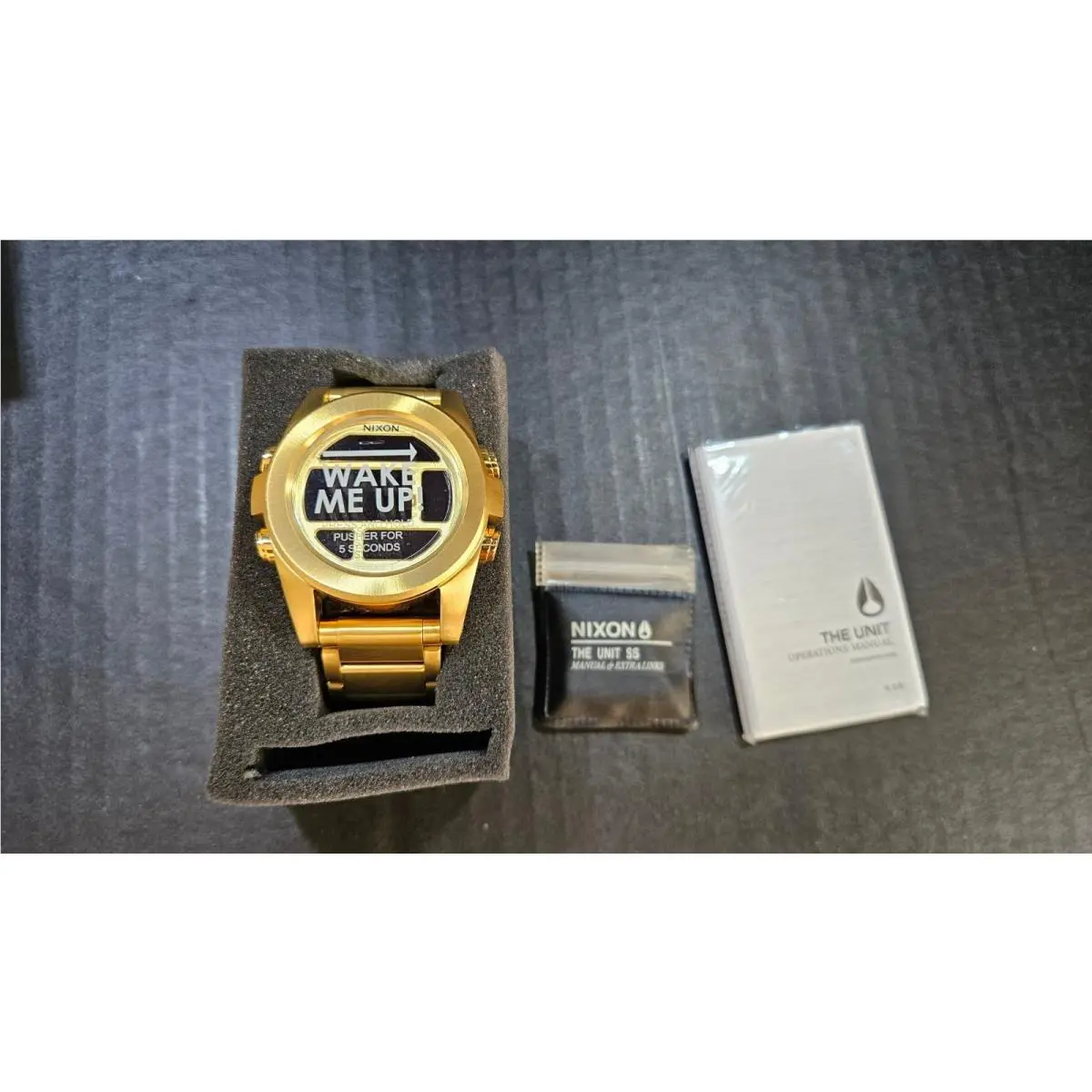 Nixon Unit SS All Gold Wrist Watch For Men