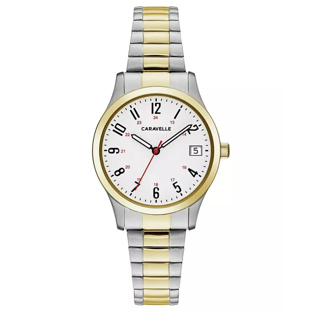 Caravelle Designed by Bulova Women`s Two-tone Stainless Steel Bracelet Watch