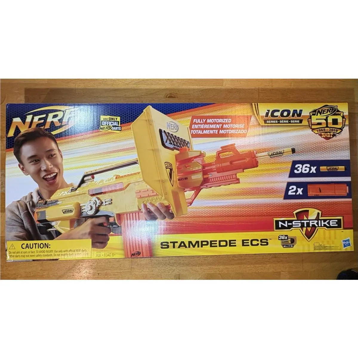 Nerf N-strike Icon Series Stampede Ecs Fully Motorized Rifle Blaster Rare