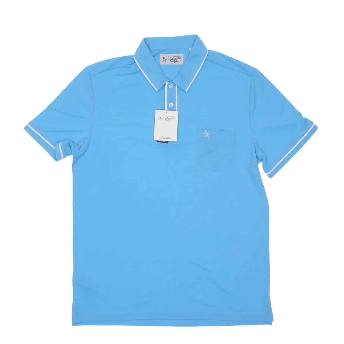 Original Penguin L29859 Mens Aquarius Golf Performance Earl Polo Shirt Size L