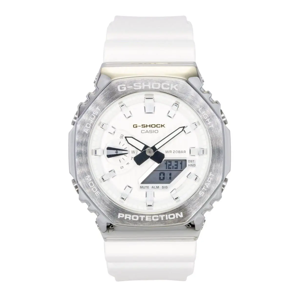 Casio G-shock G-steel Limited Edition White Dial Quartz GM-2110SH-7A Mens Watch