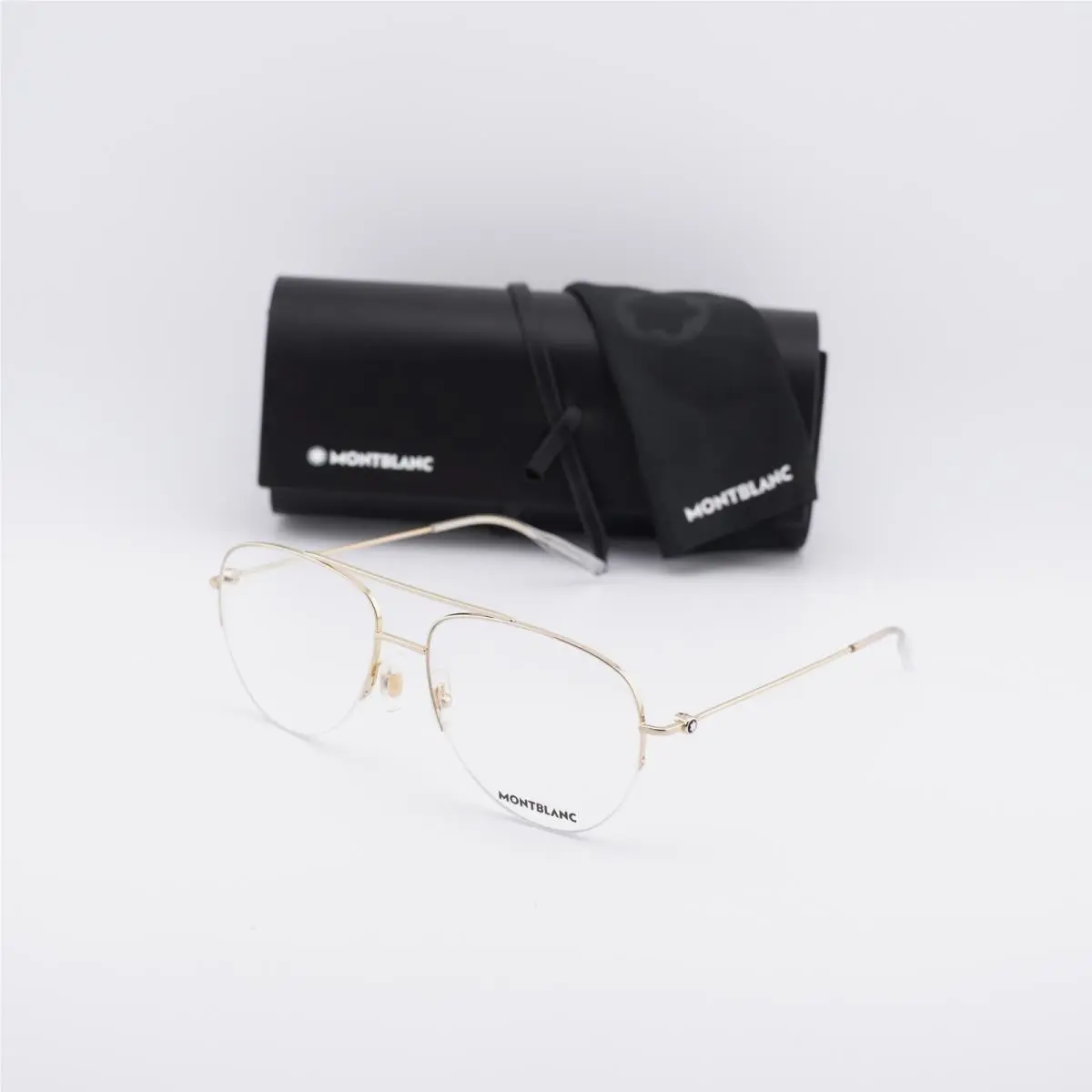 Montblanc MB0077O 002 Gold 57mm Eyeglasses