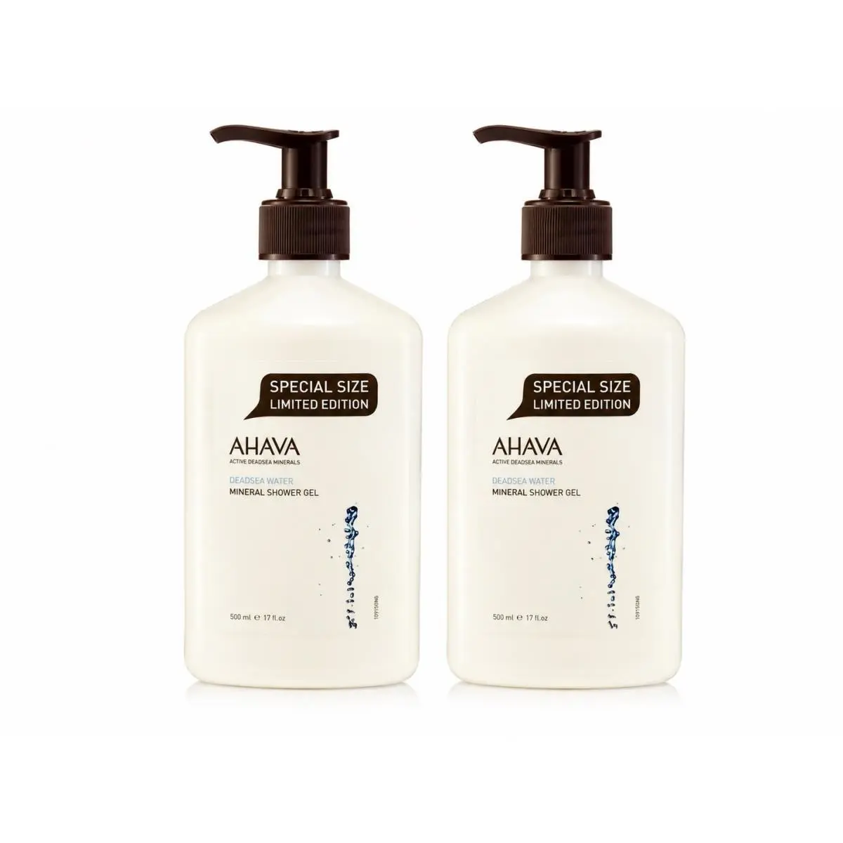 Ahava Deadsea Water Mineral Shower Gel 17oz 500ml Pump Lot of 2 Limited Ed