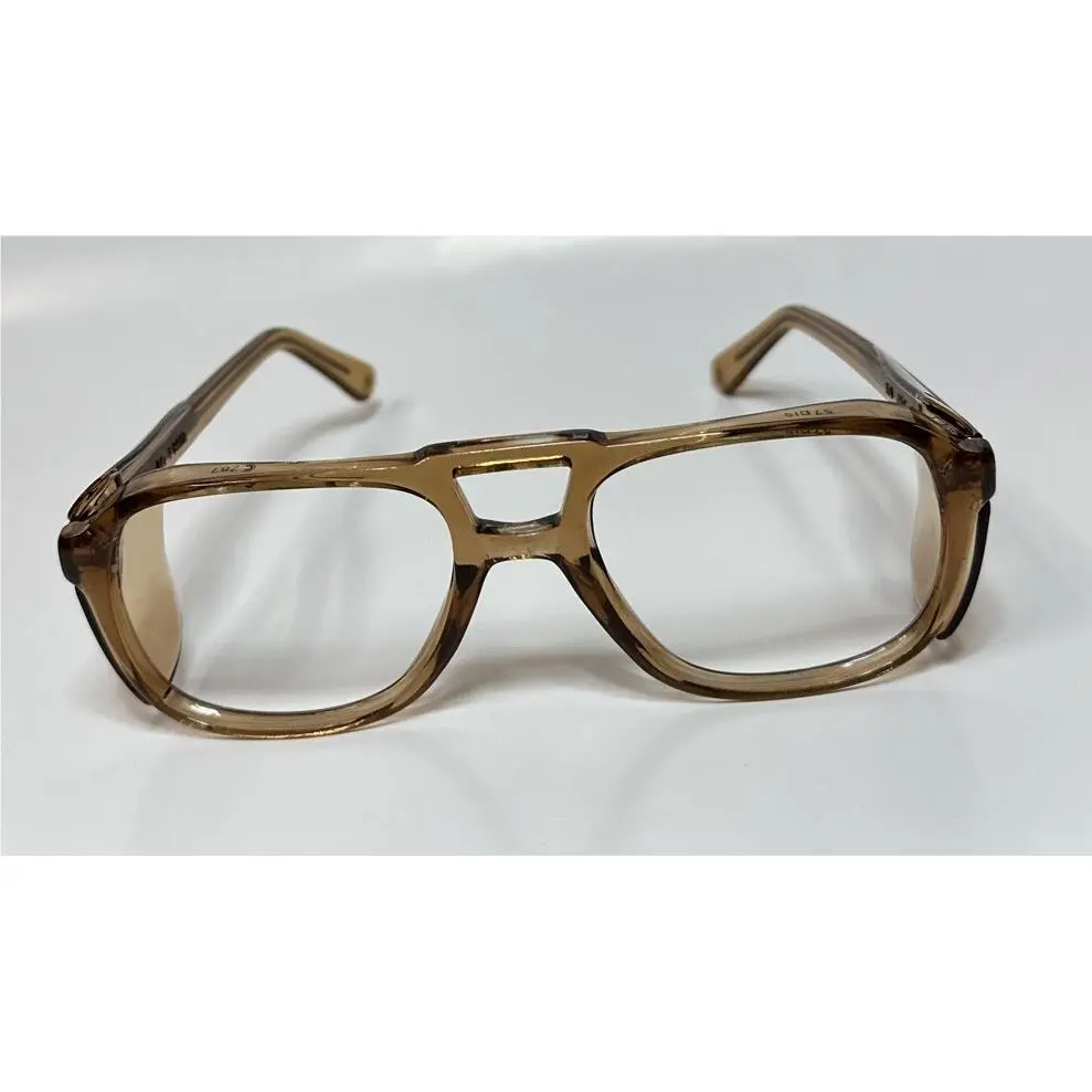 American Optical AO Safety F8900 Tan 57-19-145 Brown Plastic Full Rim Eyeglasses Frame IG30
