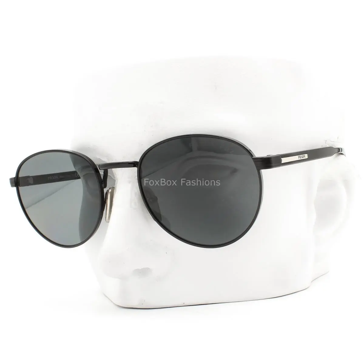 Prada Sunglasses Polished Black Dark Gray Polarized Spr B51 1AB-5Z1 with Case