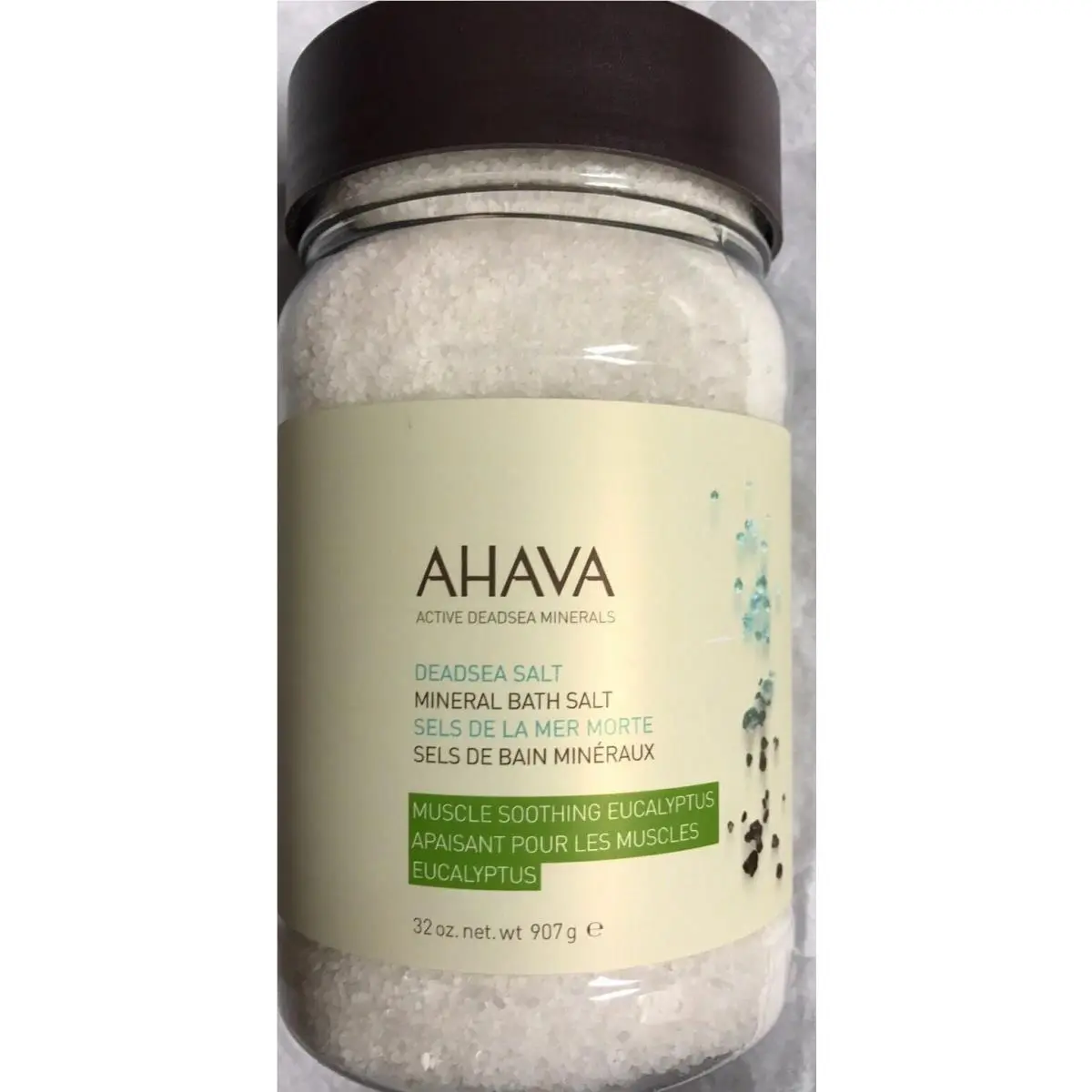 Ahava Deadsea Salt Mineral Bath Salt - Muscle Soothing Eucalyptus - 32oz