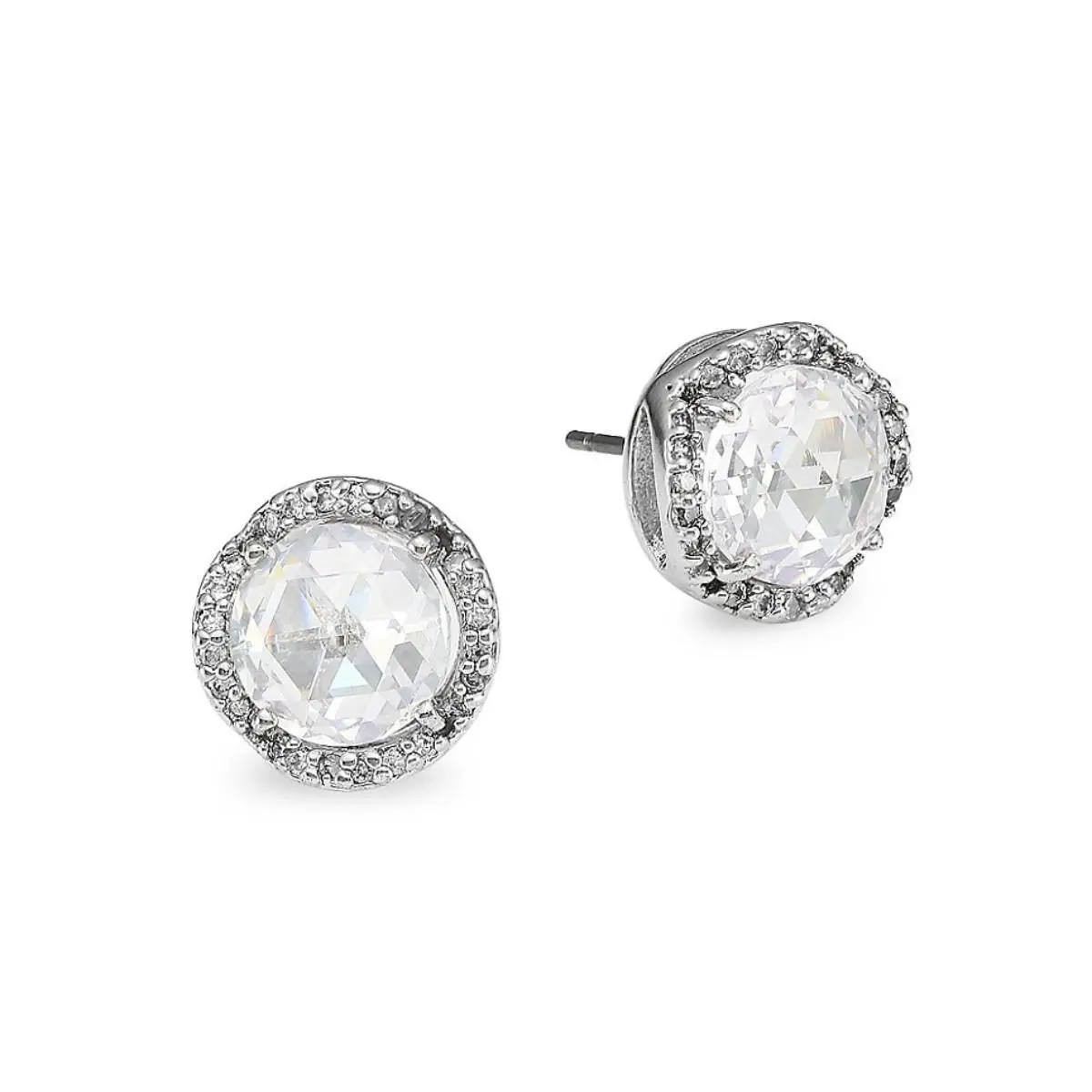 Kate Spade New York That Sparkle Pave Round Large Studs Women`s OS Silver UPS912