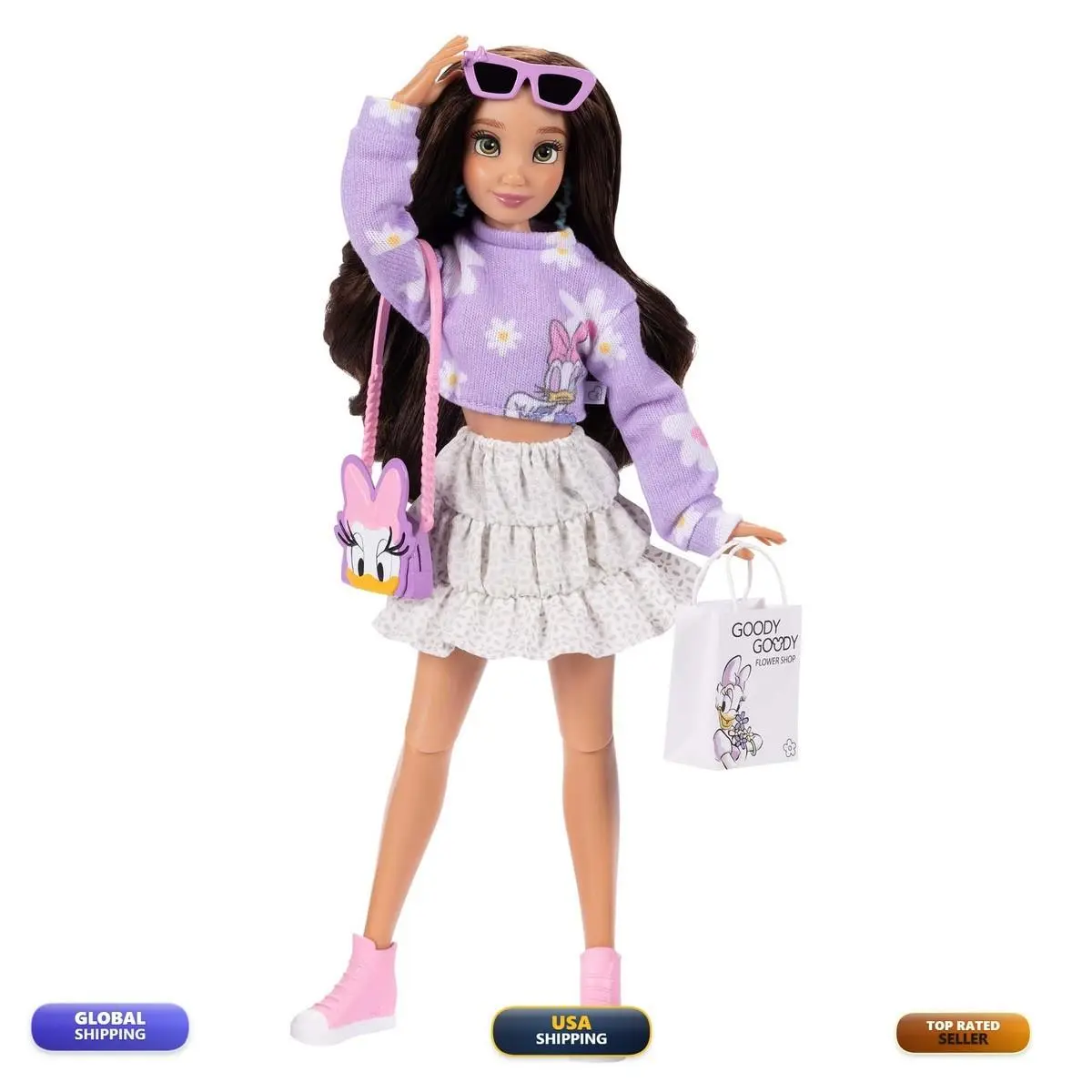 Disney Ily 4EVER Daisy Fashion Doll 11.5 Tall 13 Points Articulation Glittery