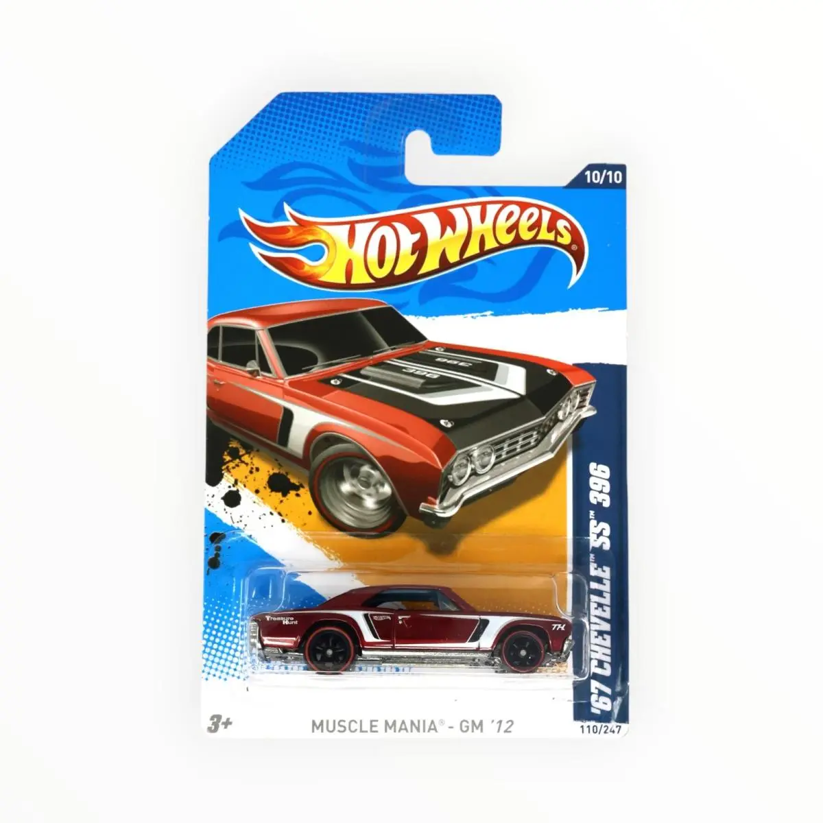 Hot Wheels `67 Chevelle SS 396 110/247 - Super Treasure Hunt - 2012 A