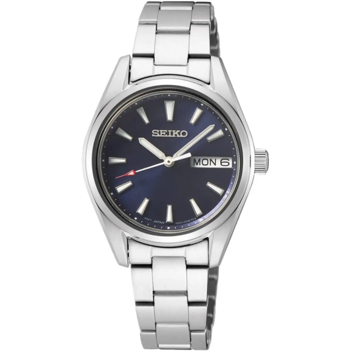 Seiko Women`s Watch Classic Quartz Blue Dial Steel Bracelet SUR353P1