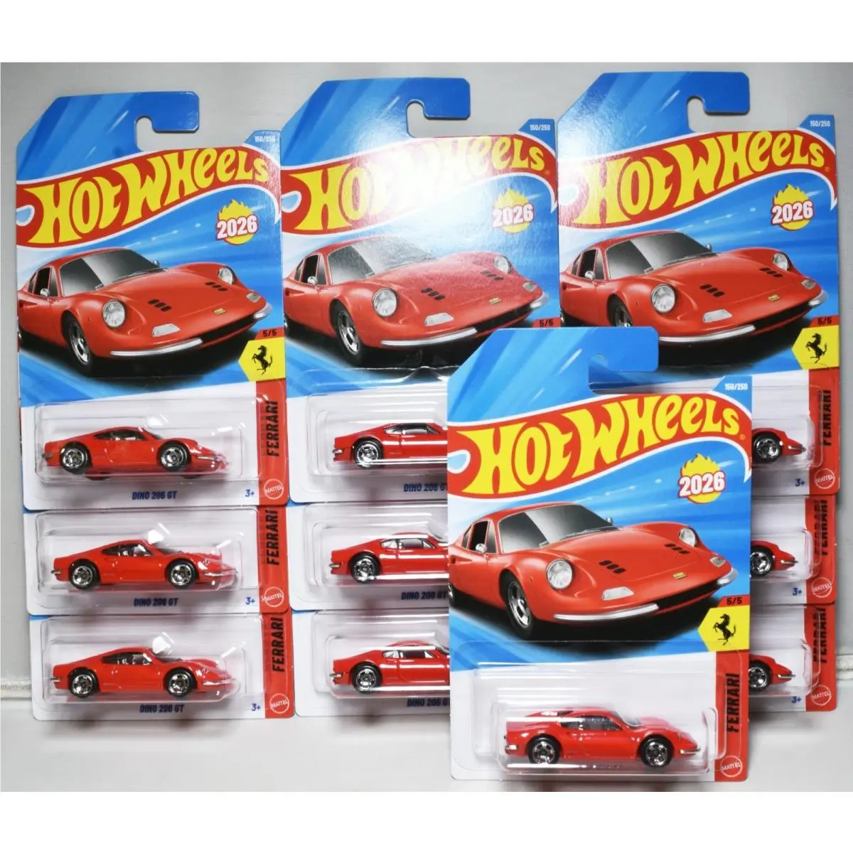 Hot Wheels Ferrari Dino 206 GT 10 Pack See Photo For Exact Cars You Receive
