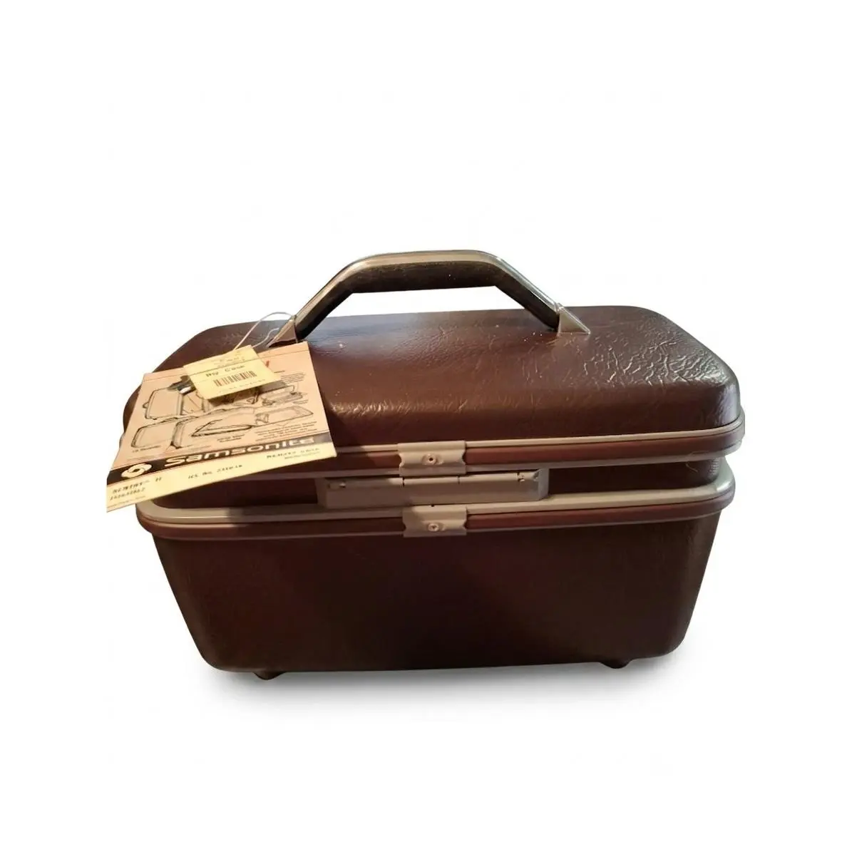 Vintage Samsonite Sentry II Burgundy Cosmetic Beauty Train Case 2 Keys 15 x 8