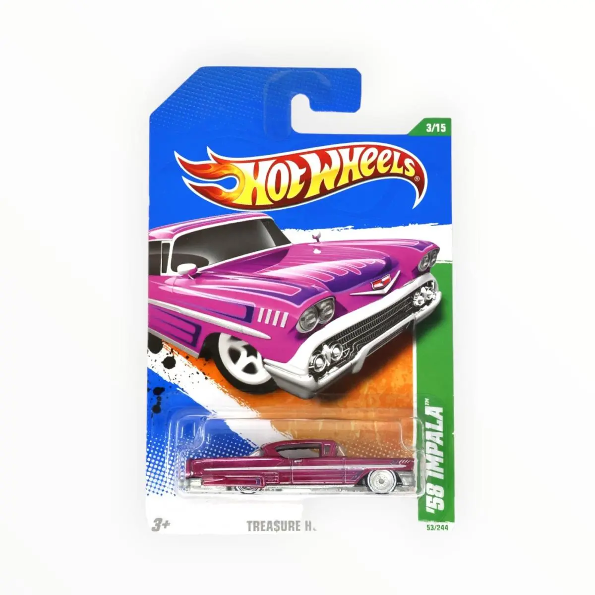 Hot Wheels `58 Impala 53/244 - Super Treasure Hunt - 2011 A