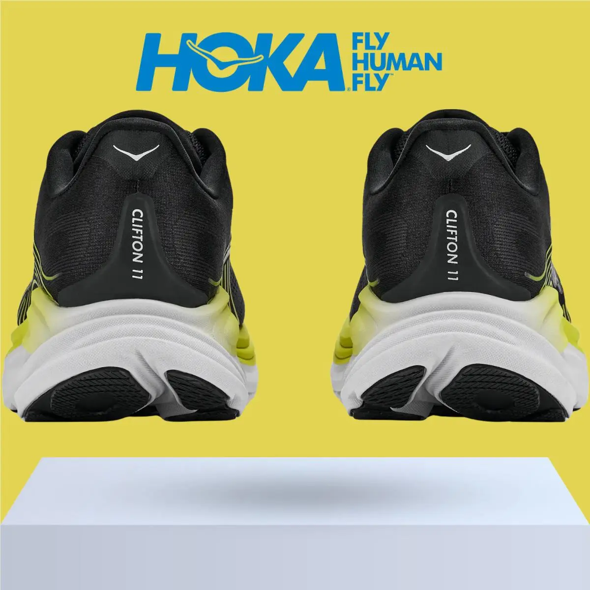 Hoka shoes - Hoka One One Clifton 11 - Black/Cosmic Grey 1