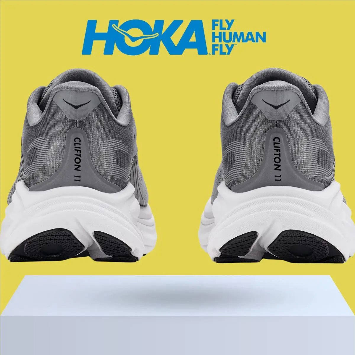 Hoka shoes - Hoka One One Clifton 11 - Black/Cosmic Grey 36