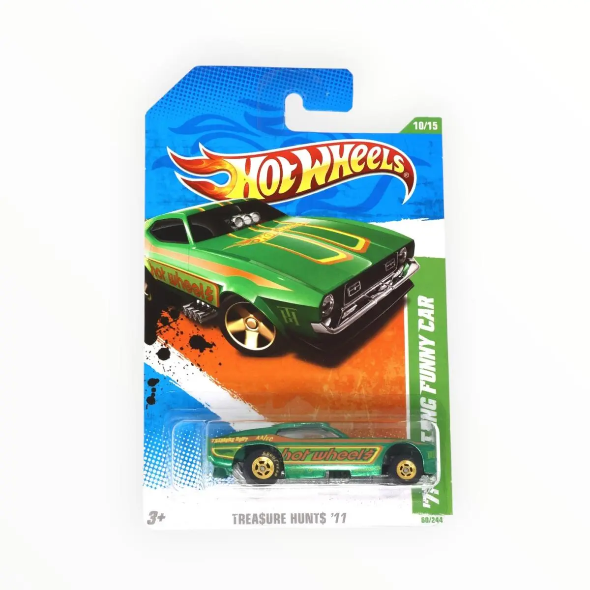 Hot Wheels `71 Mustang Funny Car 60/244 - Super Treasure Hunt - 2011 A
