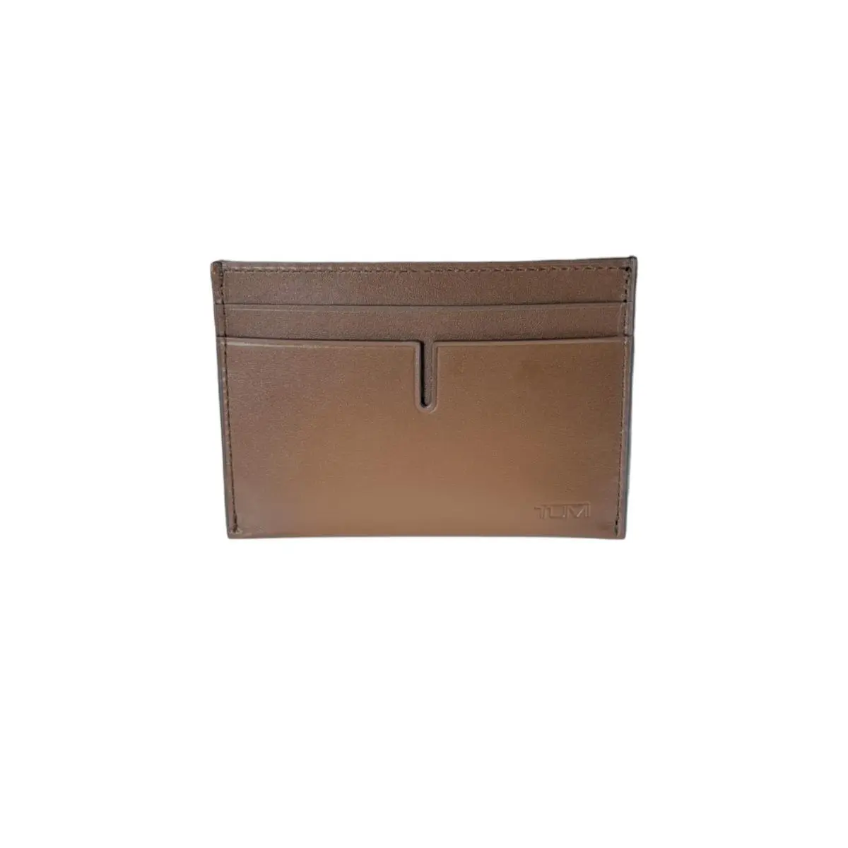 Tumi Nassau Slg Men`s Slim Card Case Brown Leather Wallet