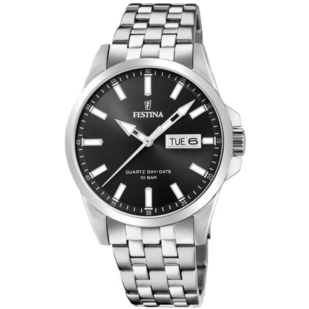 Festina Classic Black / Stainless Steel Black Dial Wristwatch F20357-4